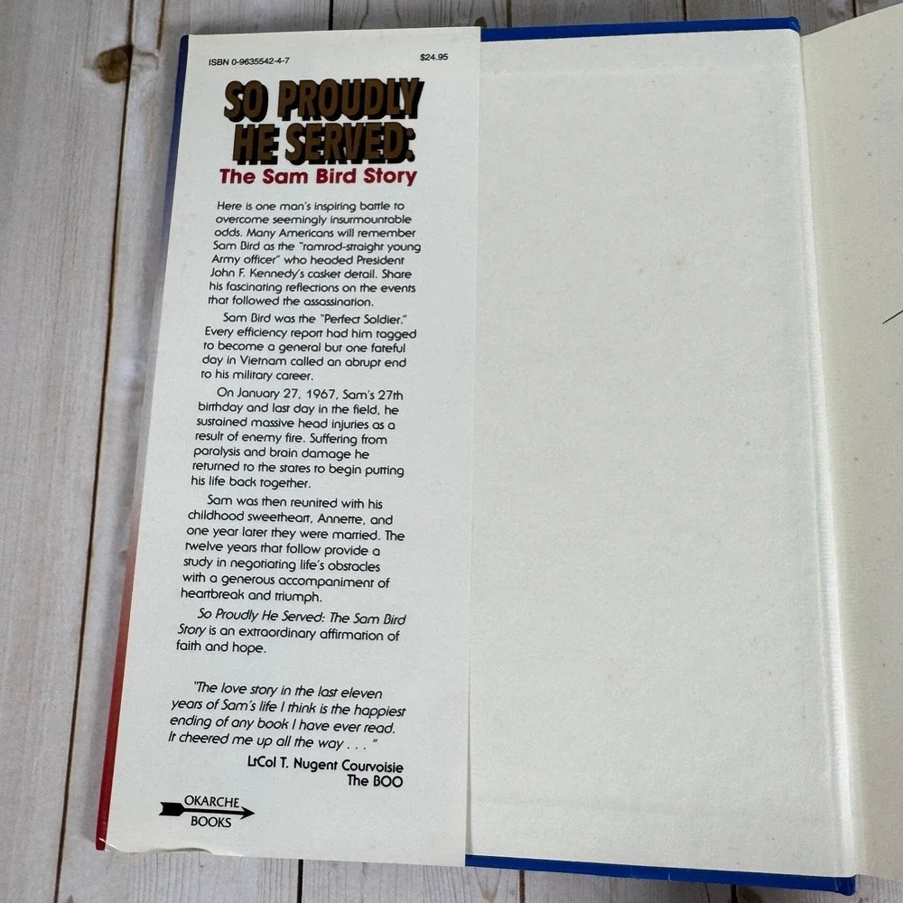 So Proudly He Served Signed Annette Bird Tim Prouty 1993 1st Print